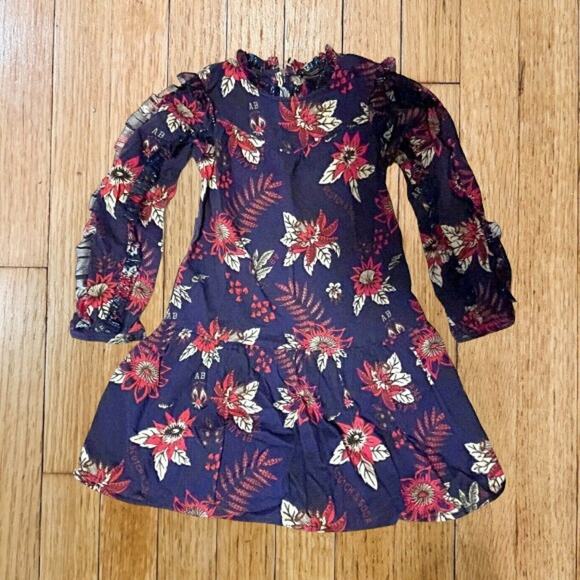 Scotch & Soda Girls floral Dress Red Purple Hawaiian High Neck 6 Yr - Picture 9 of 9